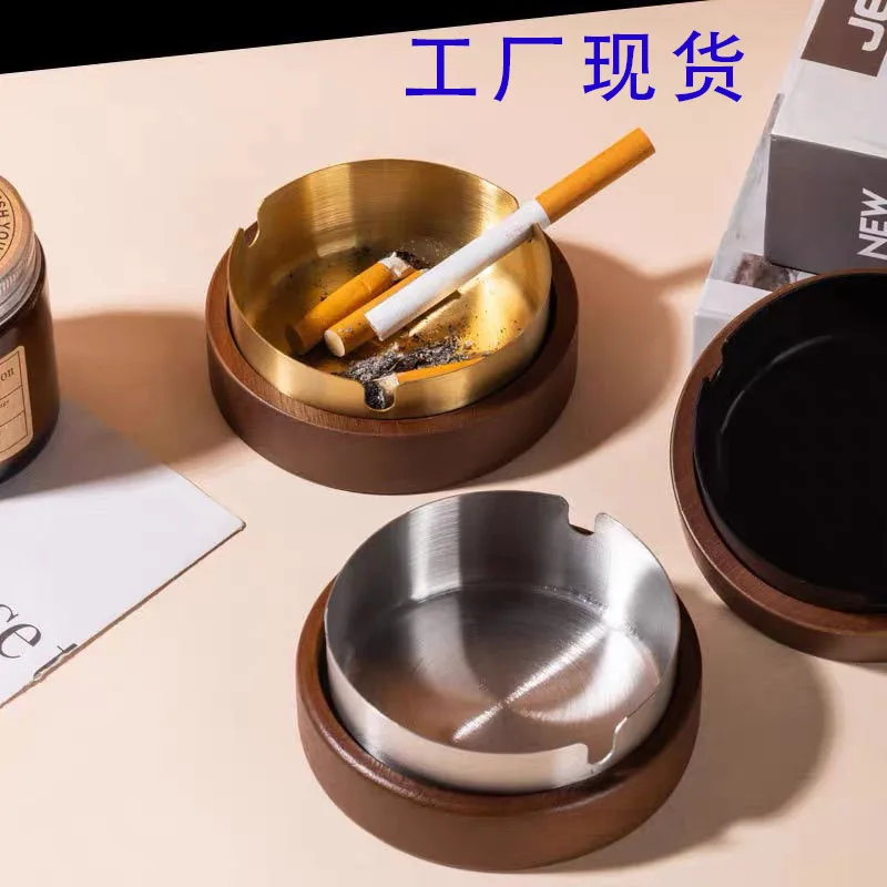 New Creative Ashtrays With Lid Walnut Wood Desktop Ashtray Stainless Steel Windproof Ash Tray for Smoking Office Home Decoration
New Creative Ashtrays With Lid Walnut Wood Desktop Ashtray Stainless Steel Windproof Ash Tray for Smoking Office Home Decoration