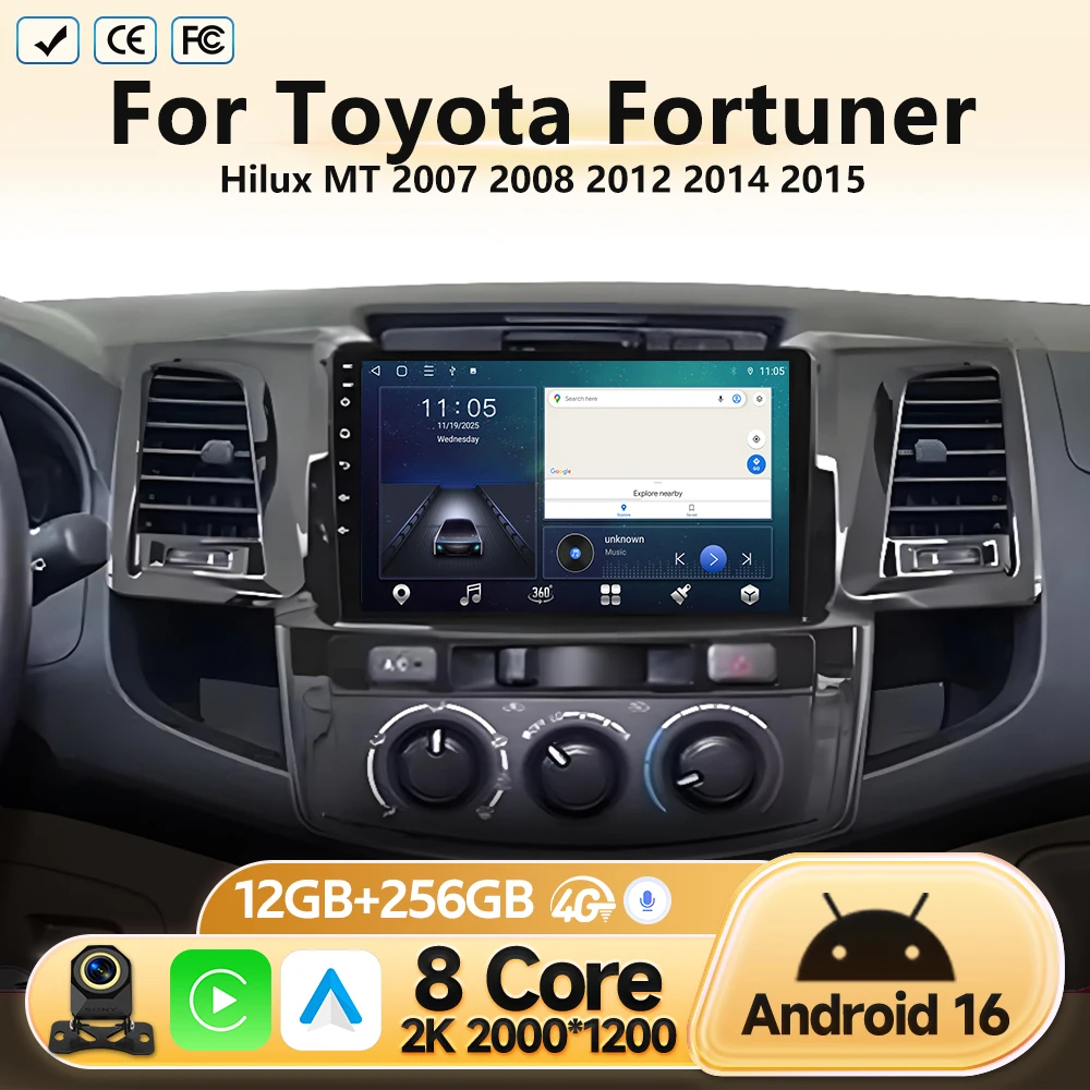 Android 16 For Toyota Fortuner Hilux MT 2007 2008 2012 2014 2015 GPS Navigation Car Radio Multimedia Video Player Stereo DSP BT
Android 16 For Toyota Fortuner Hilux MT 2007 2008 2012 2014 2015 GPS Navigation Car Radio Multimedia Video Player Stereo DSP BT