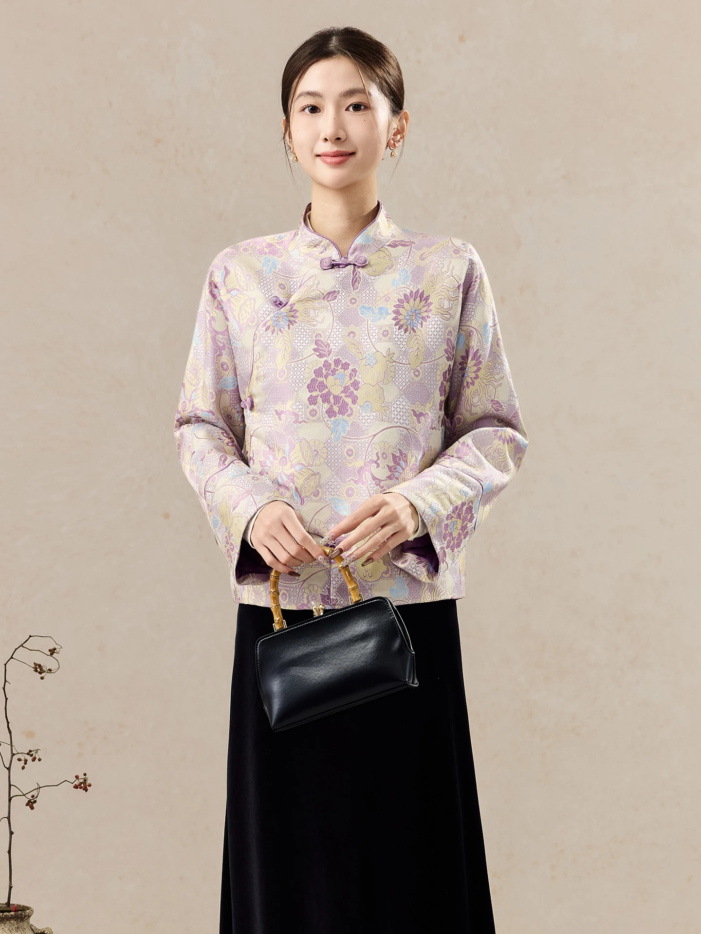 New Chinese Sle Cotton Jaet Women's Autumn Winter Warmth High Quali Embellied Button up Top Floral Patterned Long Sve
New Chinese Sle Cotton Jaet Women's Autumn Winter Warmth High Quali Embellied Button up Top Floral Patterned Long Sve