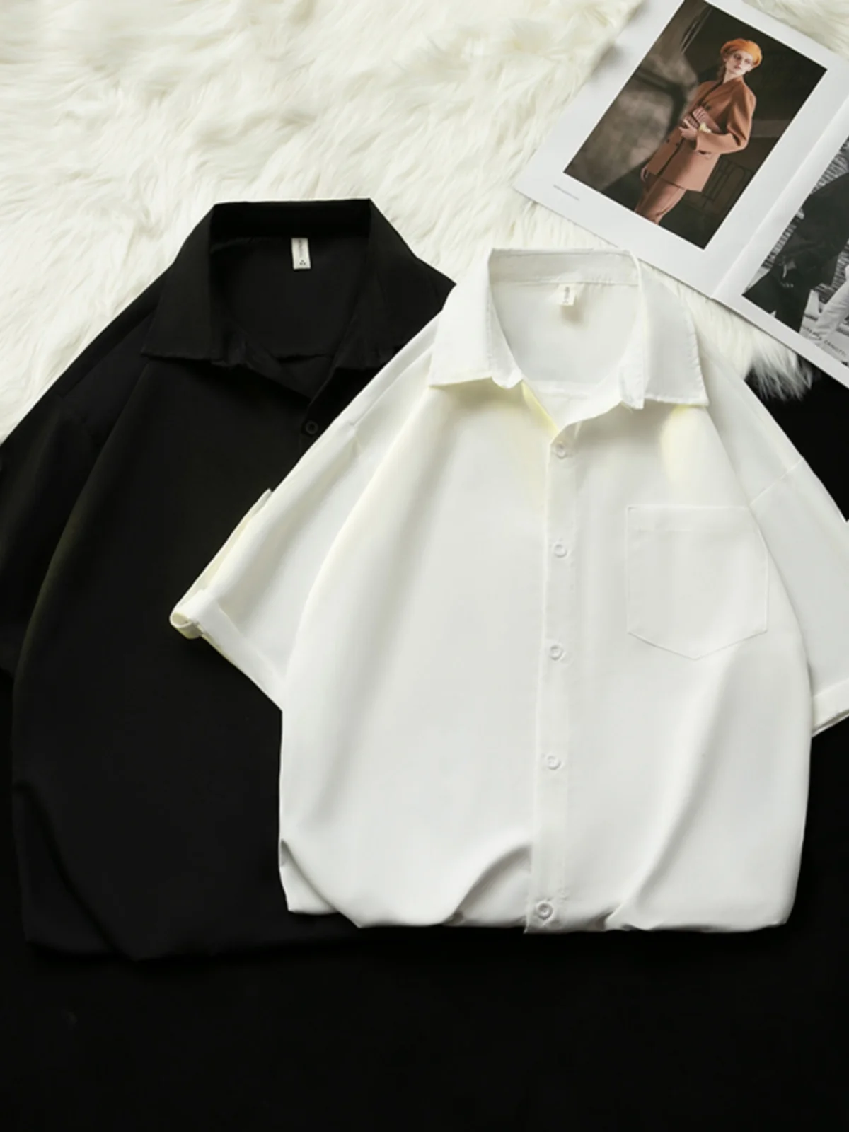 Pure Color Ice Silk ort Sve irt Men's Summer Trendy High-End Feeling Haome Five-Sve irt Teenage Youth Jaet
Pure Color Ice Silk ort Sve irt Men's Summer Trendy High-End Feeling Haome Five-Sve irt Teenage Youth Jaet