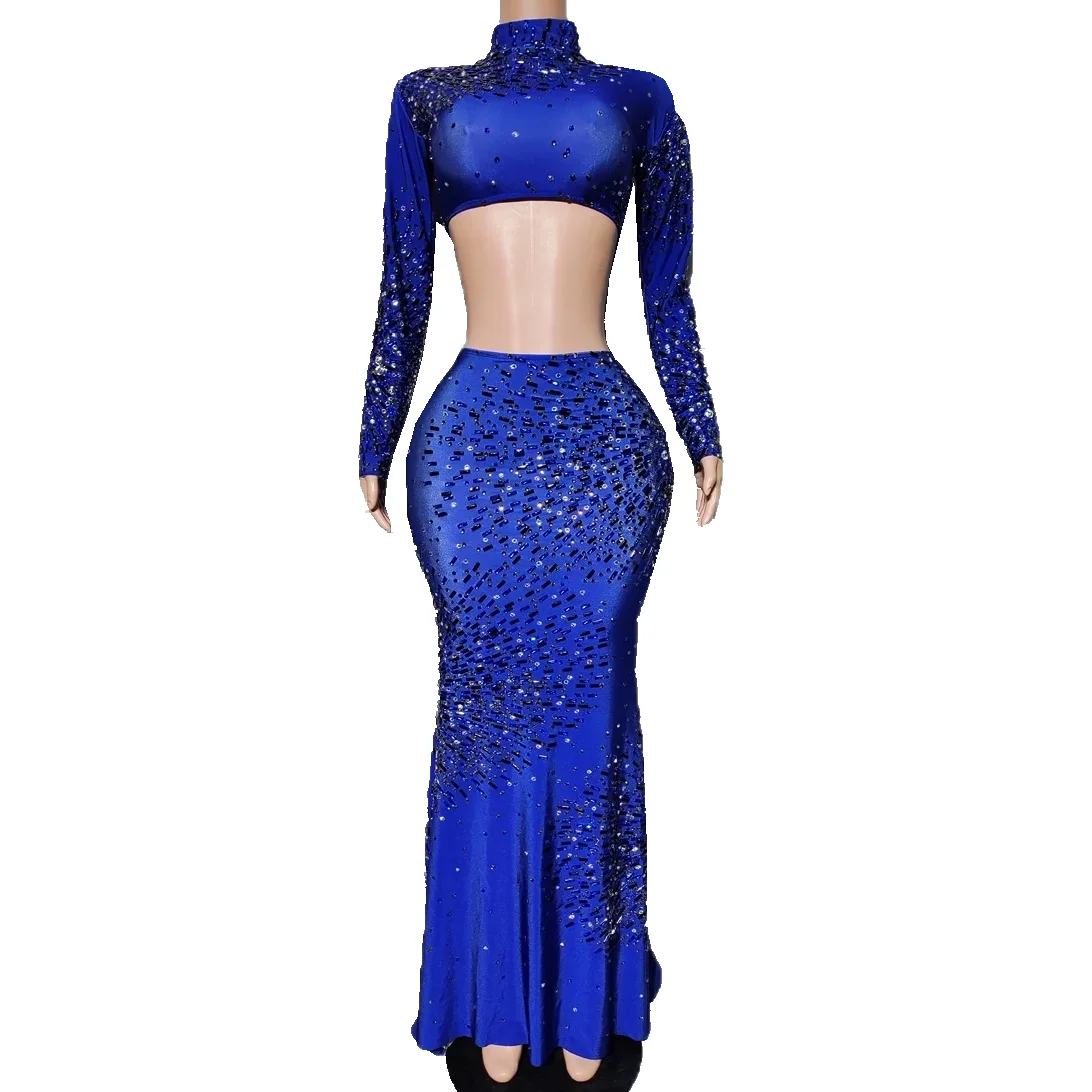 Sparkly Rhinestone Top Long Skirt 2 Pieces Set for Women Sexy Birthday Celebrate Evening Prom Dress Photo Shoot Performance Wear
Sparkly Rhinestone Top Long Skirt 2 Pieces Set for Women Sexy Birthday Celebrate Evening Prom Dress Photo Shoot Performance Wear