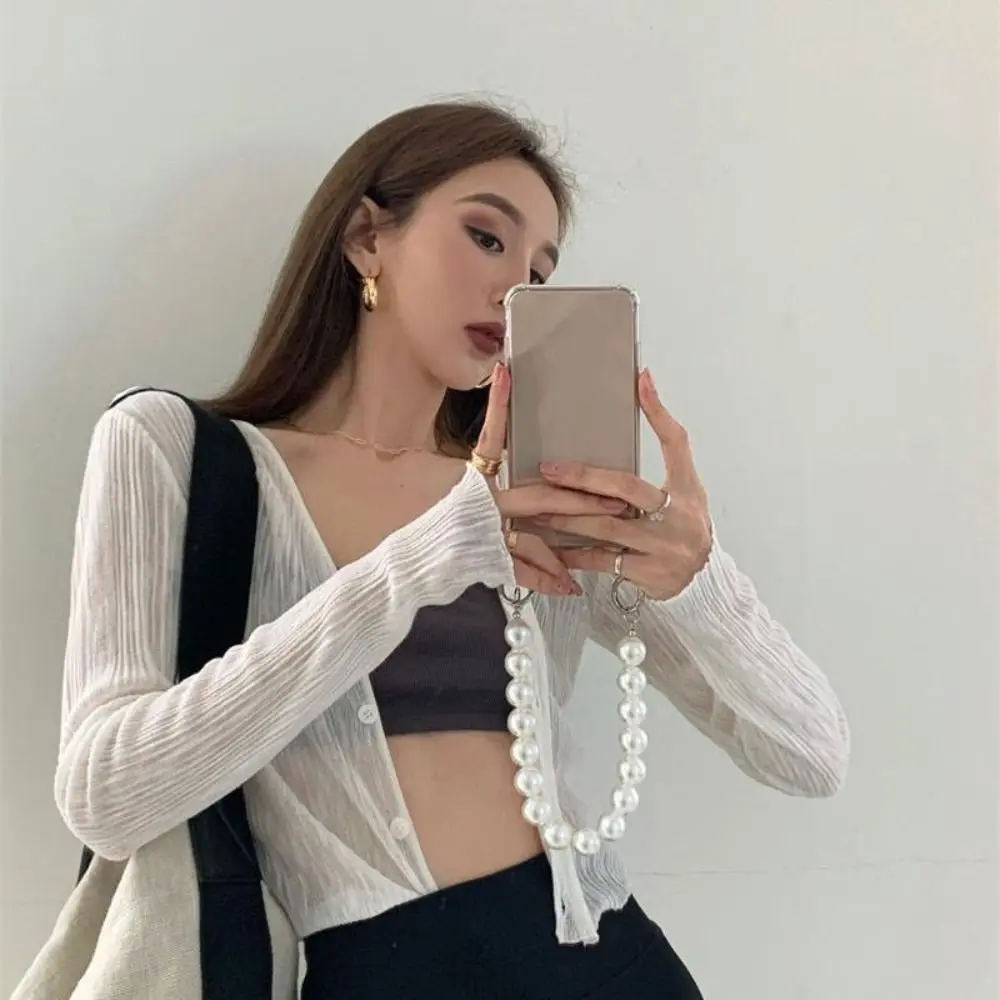 Creative Gift V-Neck Sunscreen Cardigan Casual Breathable Casual Shirt Thin Stretchable Long-Sleeved Solid Blouse Top
Creative Gift V-Neck Sunscreen Cardigan Casual Breathable Casual Shirt Thin Stretchable Long-Sleeved Solid Blouse Top