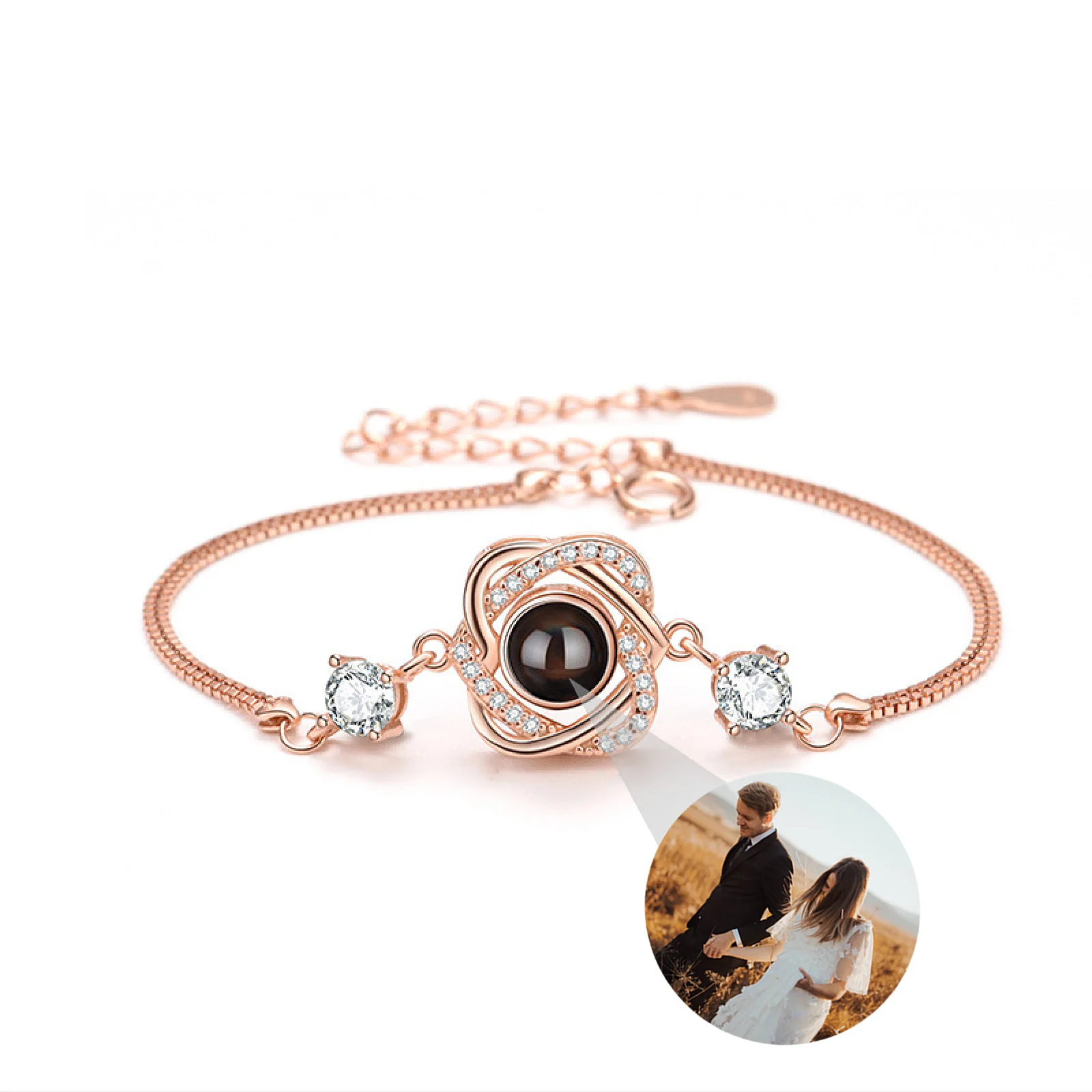 925 Sliver Irregular Heart Bracelets for Women Custom Photo Projection Jewelry 100 Language Personalized Rhinestone Bracelet
925 Sliver Irregular Heart Bracelets for Women Custom Photo Projection Jewelry 100 Language Personalized Rhinestone Bracelet