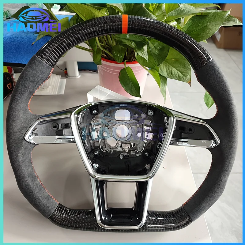 Carbon Fiber Steering Wheel For Audi A6 C8 Can Be Equipped With Buttons And Shift Paddles Without Heating Function
Carbon Fiber Steering Wheel For Audi A6 C8 Can Be Equipped With Buttons And Shift Paddles Without Heating Function