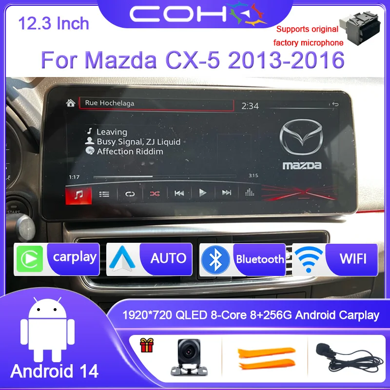 12.3 Inch For Mazda CX-5 2013-2016 Dual System Car Stereo Multimidia Car Radio Android14 Octa Core 8G+256G GPS 4G WIFI carplay
12.3 Inch For Mazda CX-5 2013-2016 Dual System Car Stereo Multimidia Car Radio Android14 Octa Core 8G+256G GPS 4G WIFI carplay