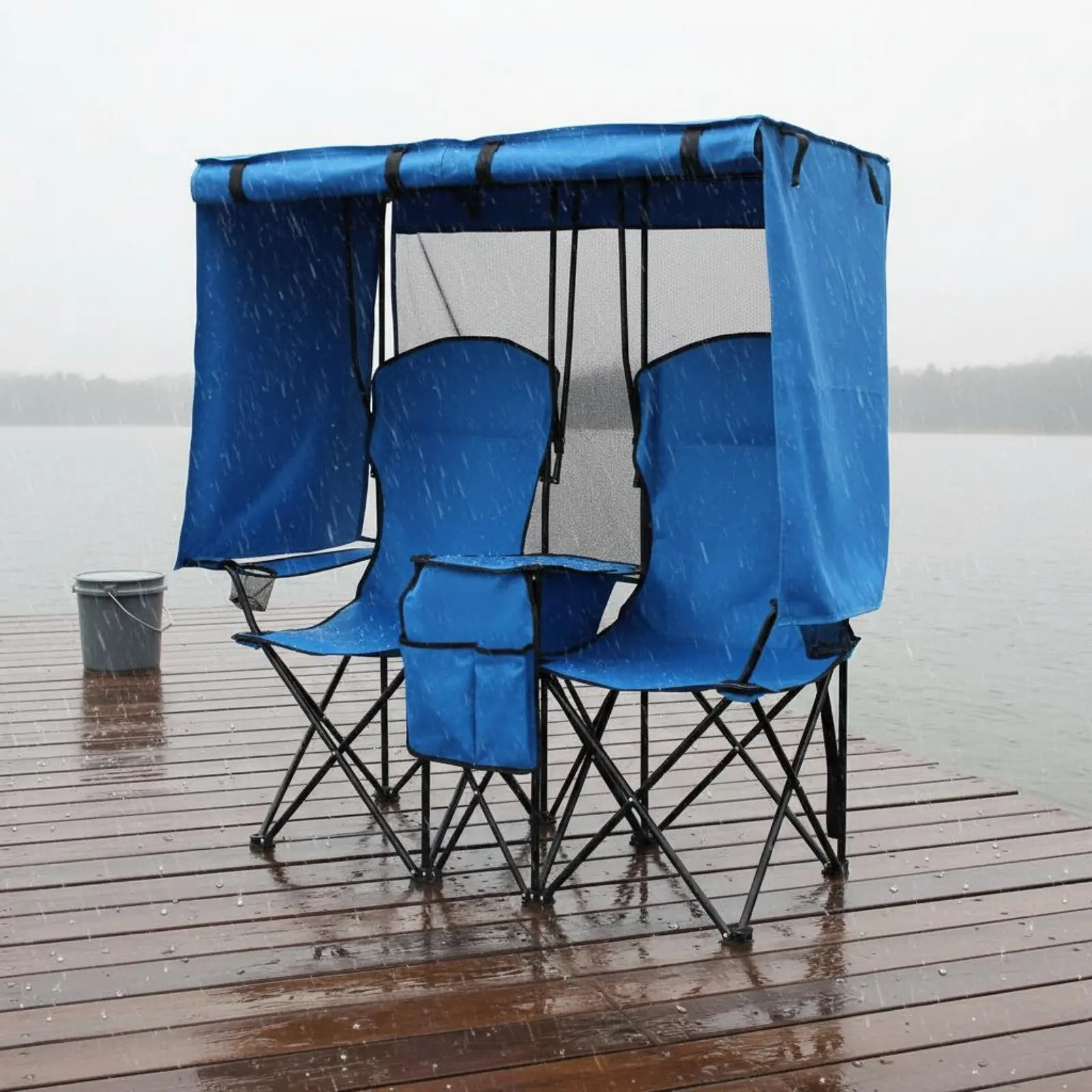 Double Camping Chair with Overhead Cover Foldable Design 2-Person Folding Chair with Sun Shade Portable Loveseat with Cooler
Double Camping Chair with Overhead Cover Foldable Design 2-Person Folding Chair with Sun Shade Portable Loveseat with Cooler