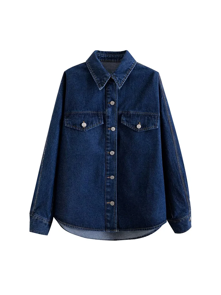Willshela Women Fashion With Pockets Denim Blue Single Breasted Jackets Vintage Lapel Neck Long Sleeves Female Chic Lady Outfits
Willshela Women Fashion With Pockets Denim Blue Single Breasted Jackets Vintage Lapel Neck Long Sleeves Female Chic Lady Outfits