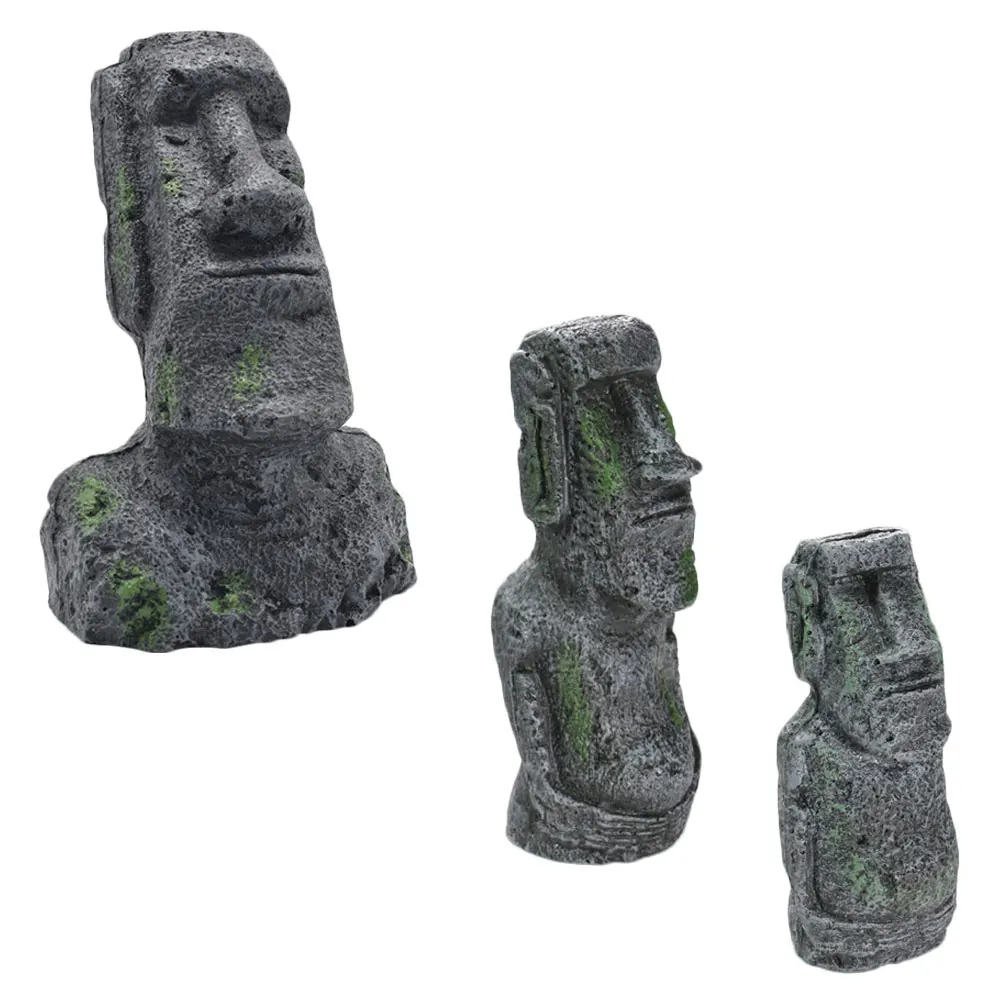 3 Pcs Moai Statue Fish Tank Decor Aquarium Head Resin Landscape Ornaments Pet Supplies Landscaping Accessories
3 Pcs Moai Statue Fish Tank Decor Aquarium Head Resin Landscape Ornaments Pet Supplies Landscaping Accessories