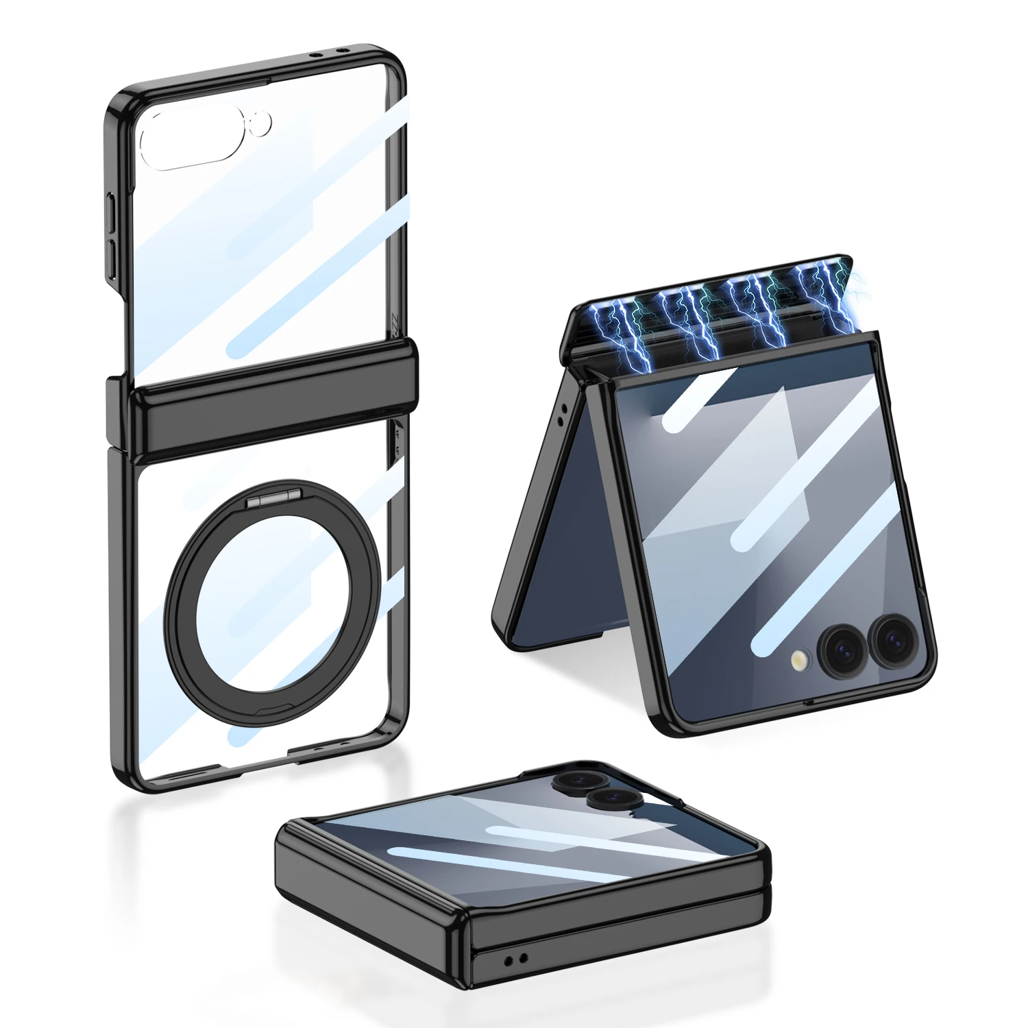 For Samsung Galaxy Z Flip 7 Case Luxury Plating Clear Screen Glass Magnetic Hinge Ring Holder Hard Cover For Galaxy Z Flip7 Case
For Samsung Galaxy Z Flip 7 Case Luxury Plating Clear Screen Glass Magnetic Hinge Ring Holder Hard Cover For Galaxy Z Flip7 Case