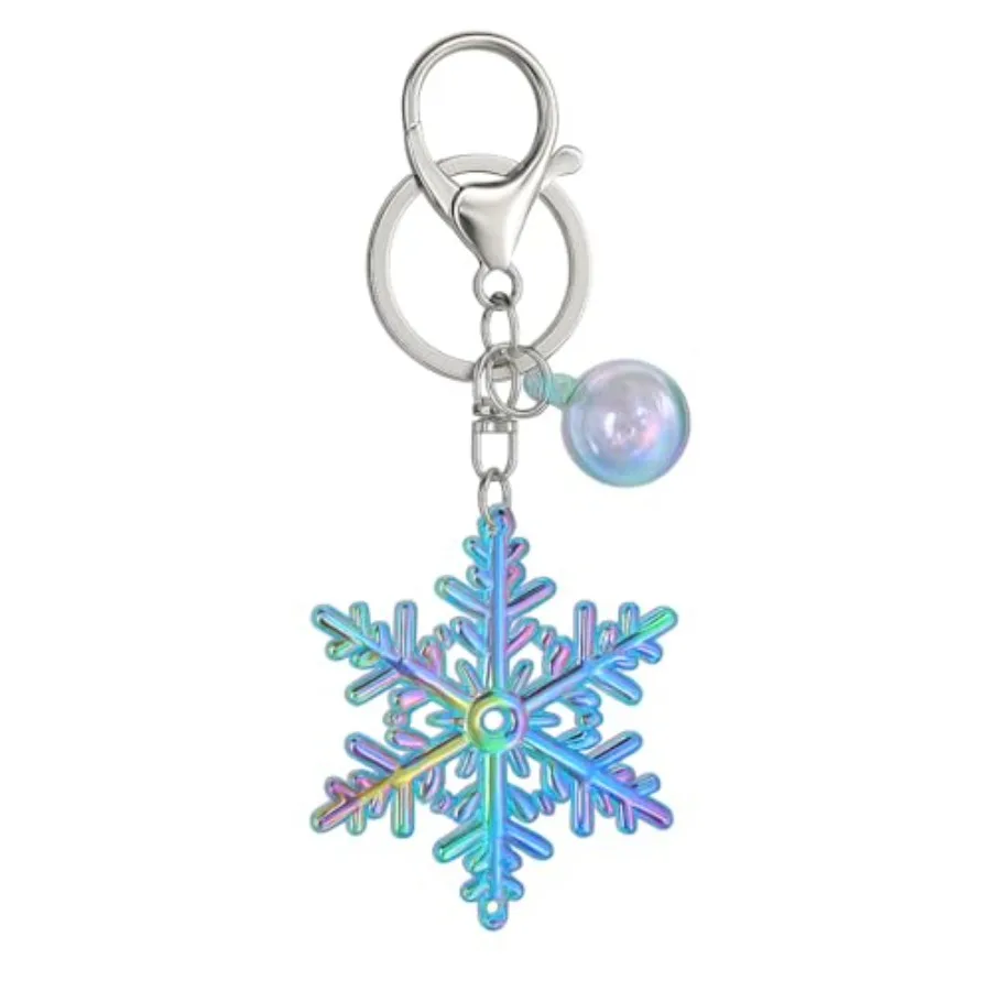Snowflake Keychain Colorful Gradient Snowflake Pendant, Iridescent Ball Accent, Winter Bag Charm for Womens, Cute Keychain for
Snowflake Keychain Colorful Gradient Snowflake Pendant, Iridescent Ball Accent, Winter Bag Charm for Womens, Cute Keychain for