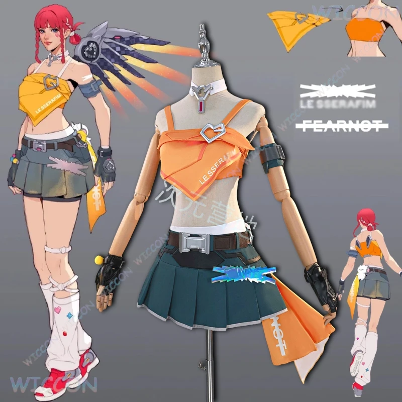 Game Overwatch 2 Mercy Cosplay Costume Angela Ziegler K-pop Skins Outfit Full Set Woman Girls Halloween Carnival Party Outfits
Game Overwatch 2 Mercy Cosplay Costume Angela Ziegler K-pop Skins Outfit Full Set Woman Girls Halloween Carnival Party Outfits