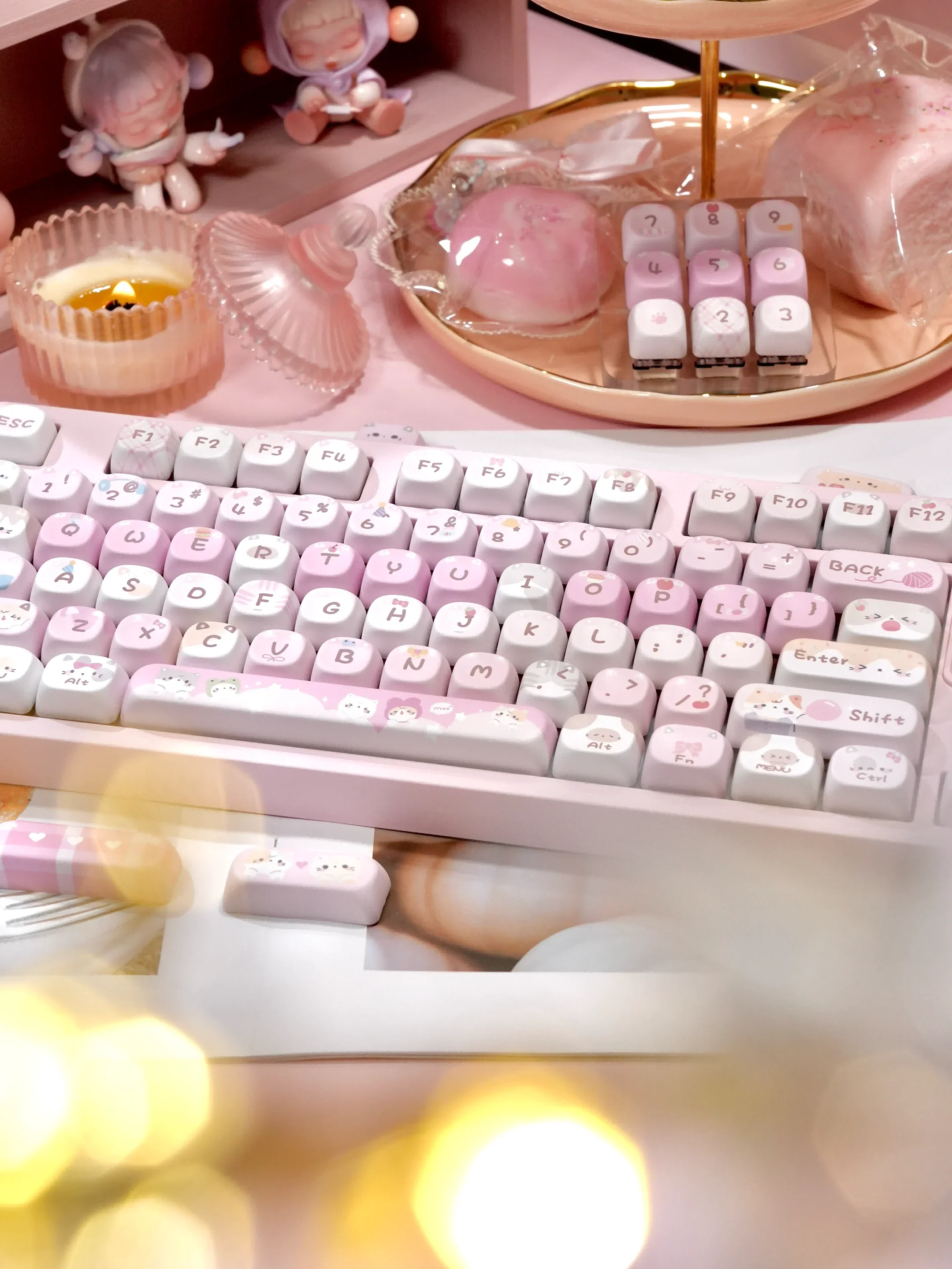 MOA Keycap Pink Cute Cat Set 126 Key PBT Cute PINK Personalized Keyboard Cap MOA Profile Key Cap for Mechanical Keyboard
MOA Keycap Pink Cute Cat Set 126 Key PBT Cute PINK Personalized Keyboard Cap MOA Profile Key Cap for Mechanical Keyboard