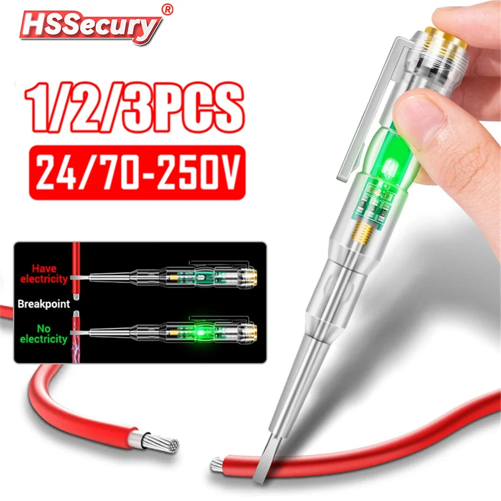 1/2/3pcs Intelligent Voltage Tester Pen 24/70-250V Induction Power Detector Pen Electric Indicator Screwdriver Indicator Tools
1/2/3pcs Intelligent Voltage Tester Pen 24/70-250V Induction Power Detector Pen Electric Indicator Screwdriver Indicator Tools