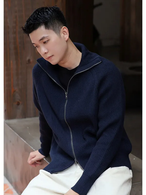 Мужской вязаный кардиган свободного кроя на осень-зиму из полиэстера с длинными рукавами, на молнии, повседневный, двухслойный дизайн
Мужской вязаный кардиган свободного кроя на осень-зиму из полиэстера с длинными рукавами, на молнии, повседневный, двухслойный дизайн