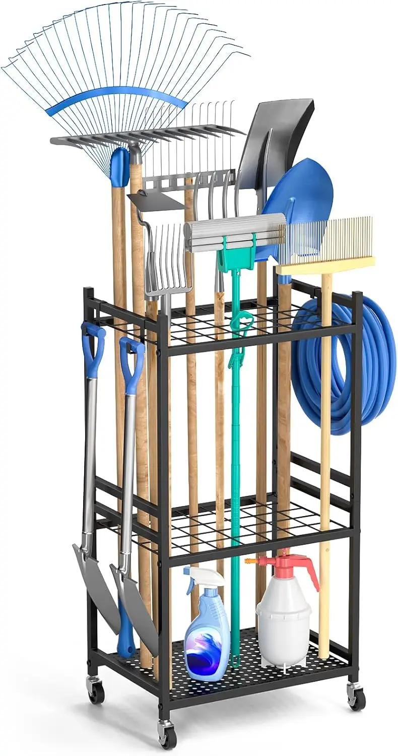 Garden Tool Organizer with Wheels, Yard Tool Tower rack for Garage Organization and , to 35 Long-Handled Tools, Sturdy Metal St
Garden Tool Organizer with Wheels, Yard Tool Tower rack for Garage Organization and , to 35 Long-Handled Tools, Sturdy Metal St