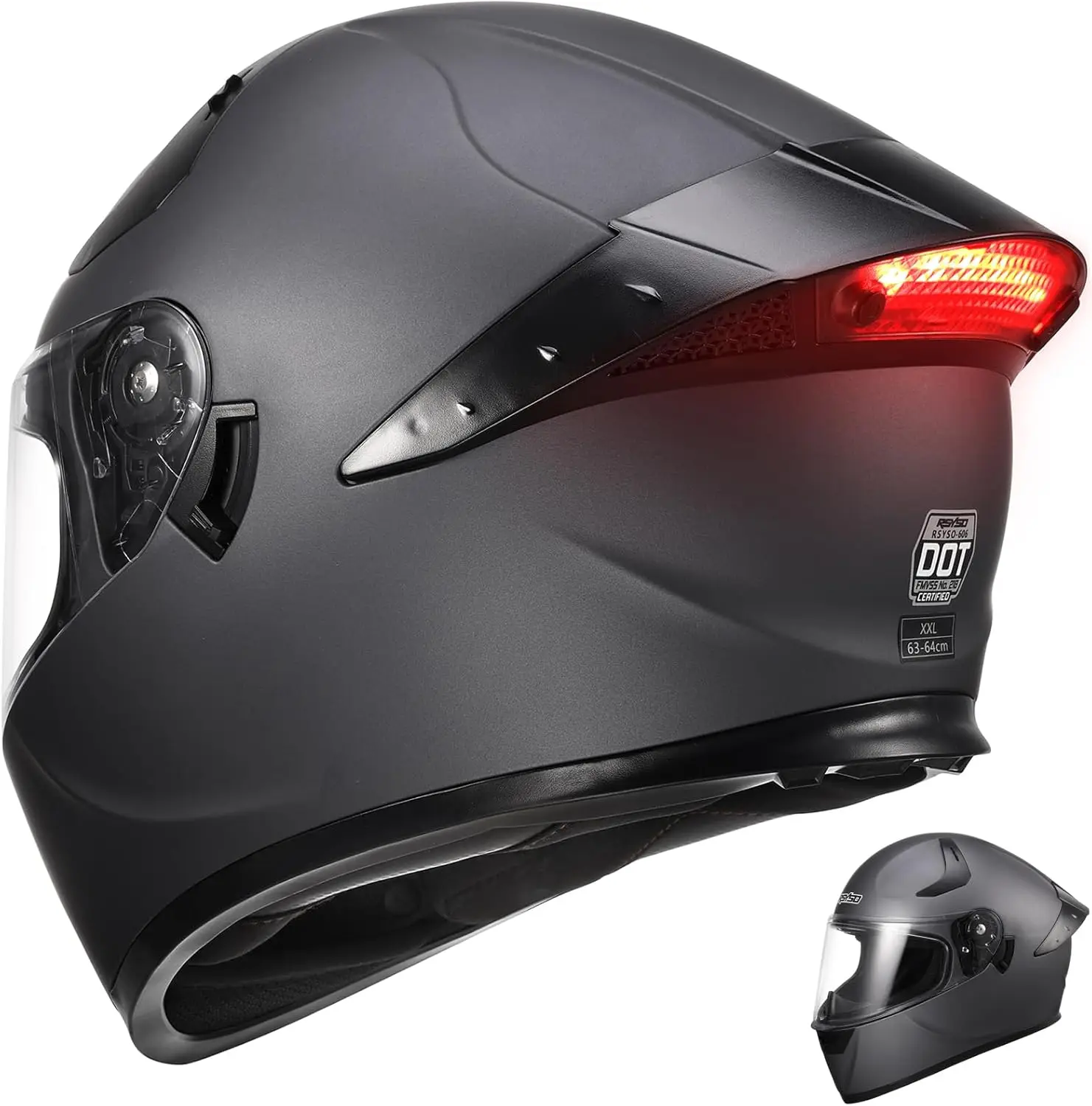 Dual Visor Full Face Motorcycle Helmet with LED Tail Light DOT Approved Motorbike Racing Street Bike Helmets for Adult
Dual Visor Full Face Motorcycle Helmet with LED Tail Light DOT Approved Motorbike Racing Street Bike Helmets for Adult
