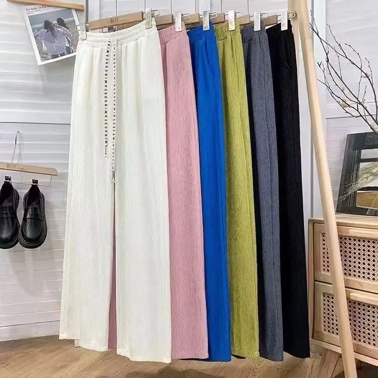 2025 Summer Women's Letter Drawstring Qianqianye Wide Leg Pants with Drop Feeling High Waist and Slim Casual Pants
2025 Summer Women's Letter Drawstring Qianqianye Wide Leg Pants with Drop Feeling High Waist and Slim Casual Pants