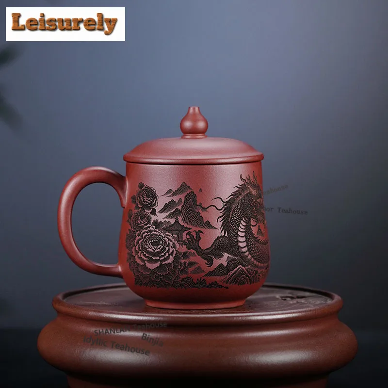 Кружка-чашка из исинской глины (380 мл) с крышкой в виде дракона, для кофе, завтрака, послеобеденного чая, офиса, чайные принадлежности
Кружка-чашка из исинской глины (380 мл) с крышкой в виде дракона, для кофе, завтрака, послеобеденного чая, офиса, чайные принадлежности