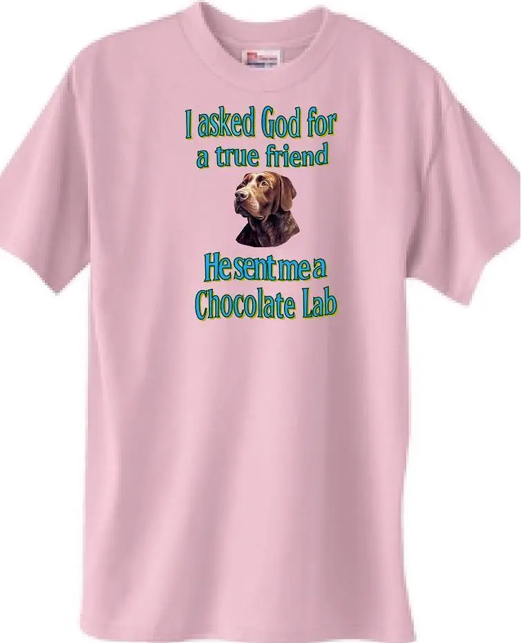 Футболка с надписью «I ask God for a true friend Chocolate Lab» для мужчин и женщин, с коротким рукавом
Футболка с надписью «I ask God for a true friend Chocolate Lab» для мужчин и женщин, с коротким рукавом