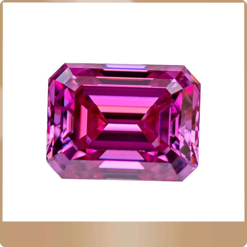 Moissanite Gemstone Pink Color Emerald Cut Lab Grown Diamond DIY Ring Necklace Earrings Main Materials with GRA Certificate
Moissanite Gemstone Pink Color Emerald Cut Lab Grown Diamond DIY Ring Necklace Earrings Main Materials with GRA Certificate