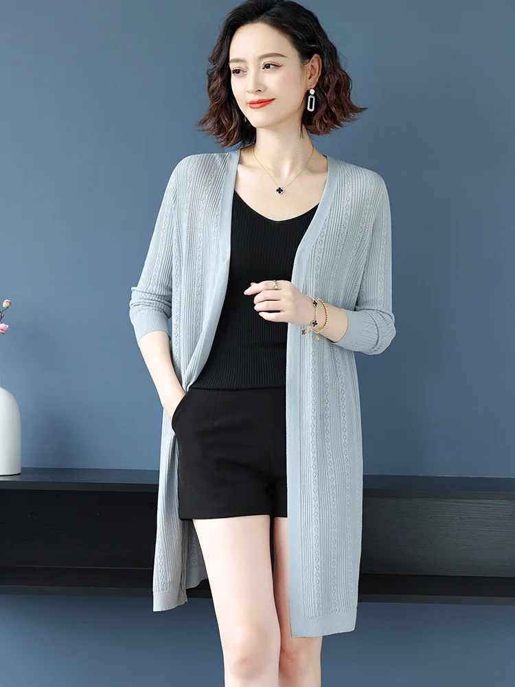 Hollow Cardigan Sweater Women New Spring Women Clothing Solid Sweater Knitwear Cardigans
Hollow Cardigan Sweater Women New Spring Women Clothing Solid Sweater Knitwear Cardigans