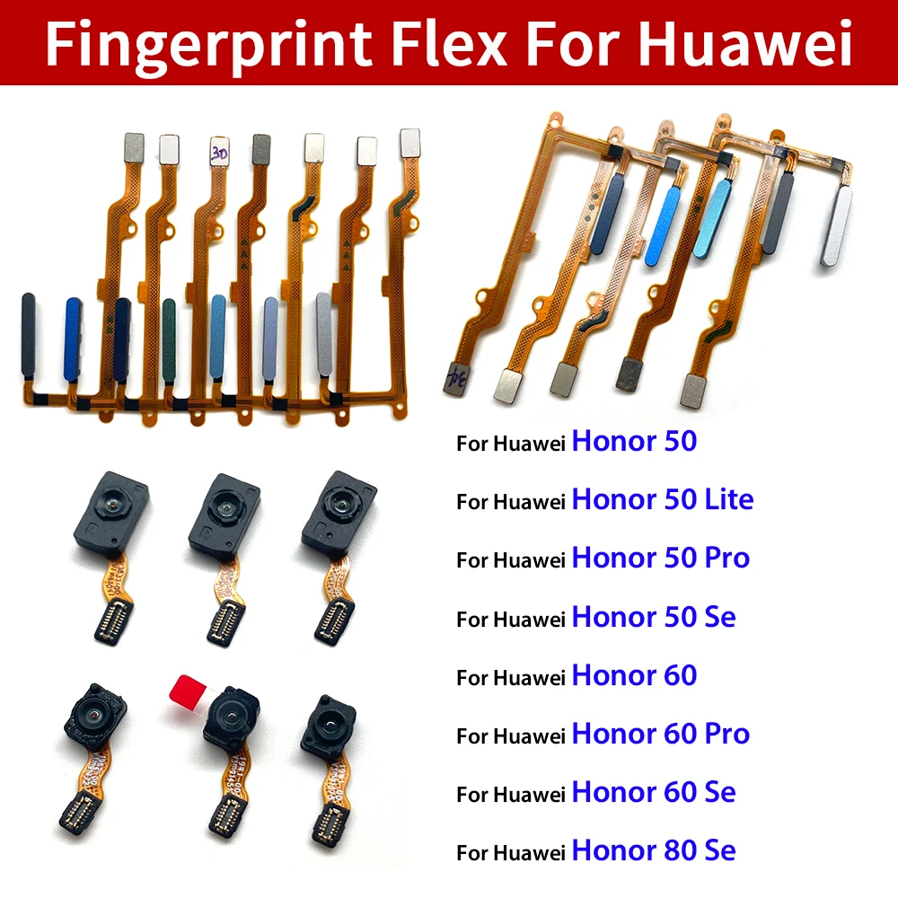 Fingerprint Sensor Flex Cable For Huawei Honor 50 Lite 60 Pro 80 Se Touch ID Connect Home Button Extension Power ON / OFF Flex
Fingerprint Sensor Flex Cable For Huawei Honor 50 Lite 60 Pro 80 Se Touch ID Connect Home Button Extension Power ON / OFF Flex