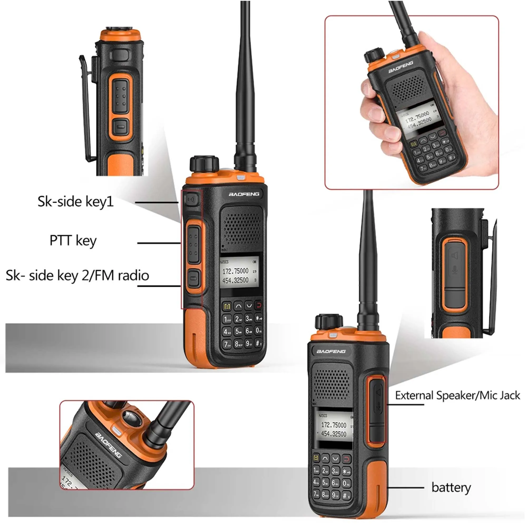 Original Baofeng UV-10R UV10R 8W Multi Band Manual Ham FM Radio Communication Transmitter VOX Handsfree Dual PTT Walkie Talkie
Original Baofeng UV-10R UV10R 8W Multi Band Manual Ham FM Radio Communication Transmitter VOX Handsfree Dual PTT Walkie Talkie