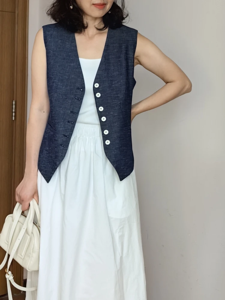 Женский летний джинсовый жилет-кардиган с V-образным вырезом, из смесового хлопка, с принтом птиц и оленей, от бренда Bird And Deer
Женский летний джинсовый жилет-кардиган с V-образным вырезом, из смесового хлопка, с принтом птиц и оленей, от бренда Bird And Deer