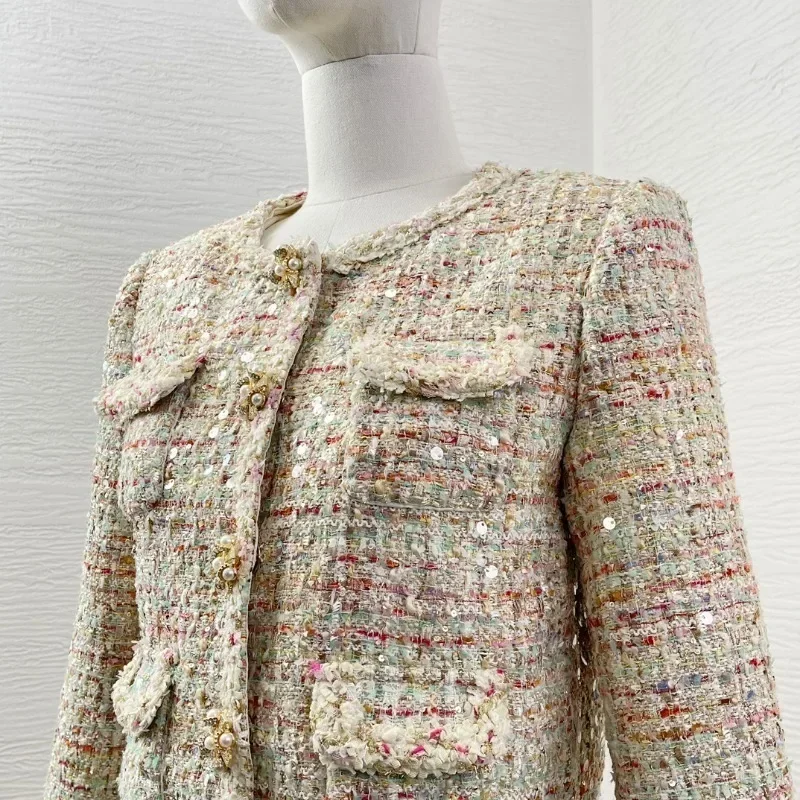 Куртка с длинными рукавами, топы, элегантные топы, поступление, куртки для женщин, модное пальто, осень 2024, белый маленький твид с ароматом 
Куртка с длинными рукавами, топы, элегантные топы, поступление, куртки для женщин, модное пальто, осень 2024, белый маленький твид с ароматом