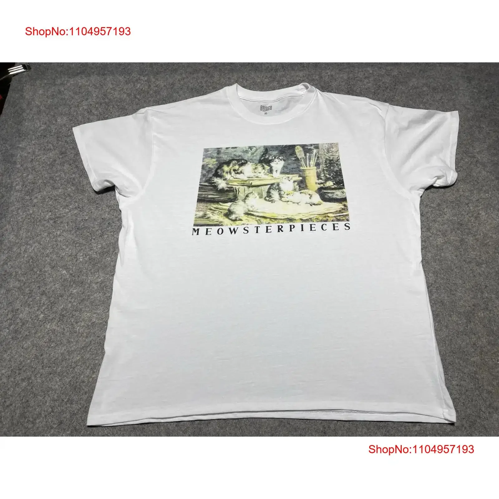 Футболка MEOWSTERPIECES с рисунком Cats Lover Renaissance Still Life Brisco, белый винтажный стираный топ XL для повседневной носки, повседневная одежда
Футболка MEOWSTERPIECES с рисунком Cats Lover Renaissance Still Life Brisco, белый винтажный стираный топ XL для повседневной носки, повседневная одежда