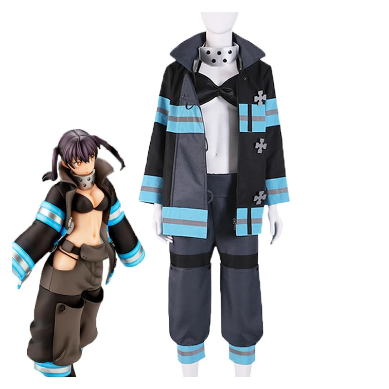 Anime Manga Fire Force Maki Oze Cosplay Uniform Set Shinra Kusakabe Mask gloves Costume Halloween Party for Woman Men Party
Anime Manga Fire Force Maki Oze Cosplay Uniform Set Shinra Kusakabe Mask gloves Costume Halloween Party for Woman Men Party