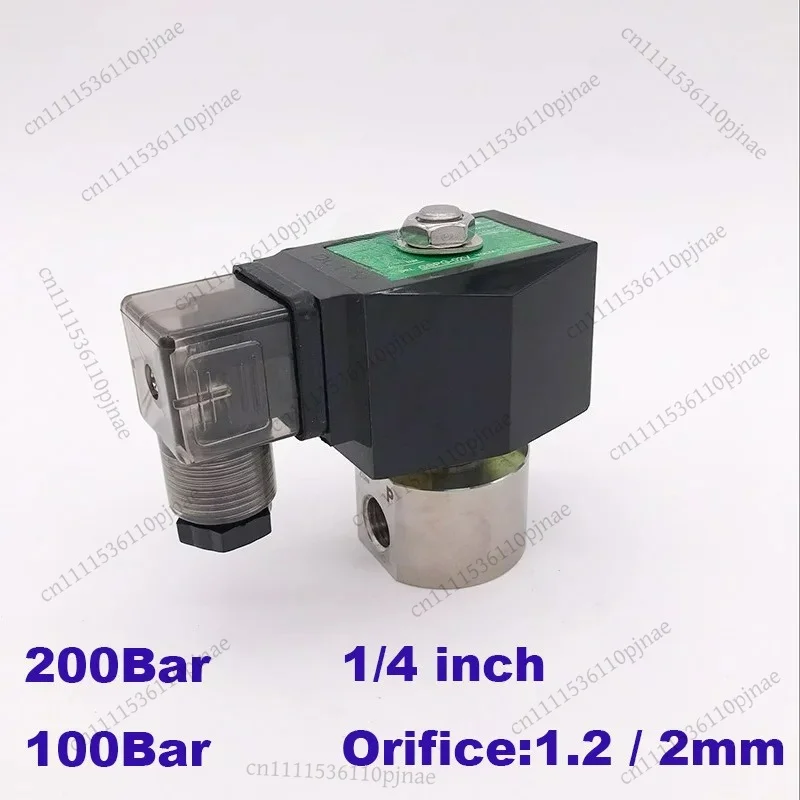 200bar/100bar 2 way water high pressure solenoid valve 1/4" 12V DC Orifice 1.2mm/2mm N.C SPG stainless steel car wash pump valve
200bar/100bar 2 way water high pressure solenoid valve 1/4" 12V DC Orifice 1.2mm/2mm N.C SPG stainless steel car wash pump valve
