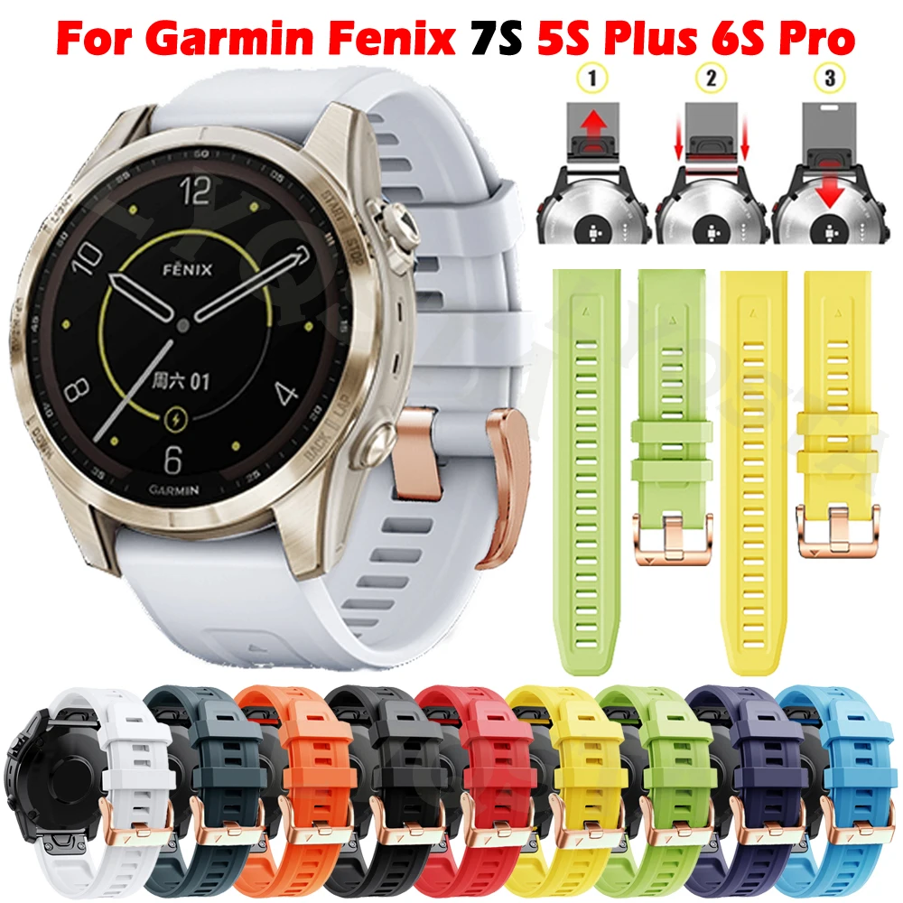 20mm Silicone Watch Strap For Garmin Fenix 7S Solar 6S Pro 5S Plus/Instinct 2S Band QuickFit Bracelet Watchband Accessories
20mm Silicone Watch Strap For Garmin Fenix 7S Solar 6S Pro 5S Plus/Instinct 2S Band QuickFit Bracelet Watchband Accessories