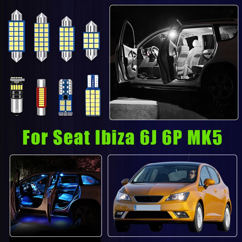 For Seat Ibiza 6J 6P MK5 2009 2010 2011 2012 2013 2014 2015 2016 Car LED Bulbs Interior Reading Lamp Trunk Light Accessories
For Seat Ibiza 6J 6P MK5 2009 2010 2011 2012 2013 2014 2015 2016 Car LED Bulbs Interior Reading Lamp Trunk Light Accessories
