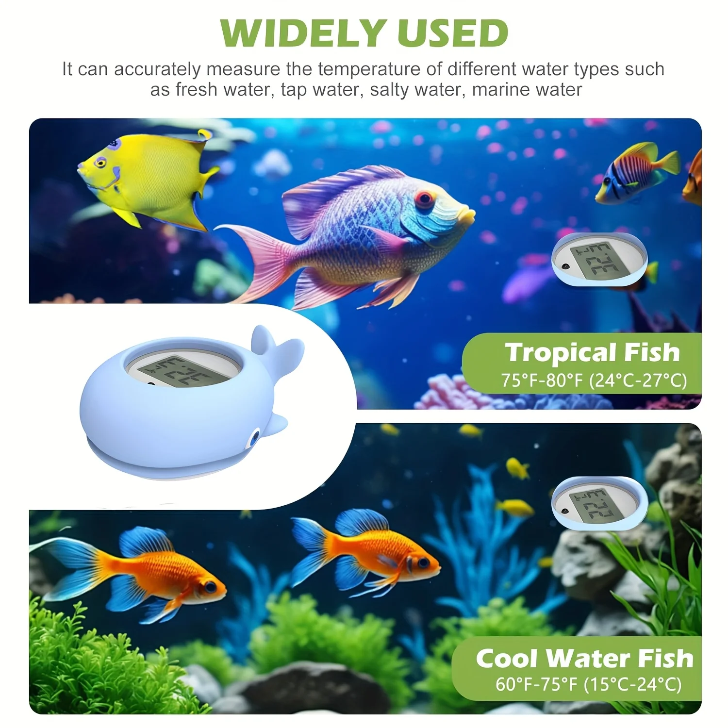 Cute Whale Floating Thermometer for Aquarium - High Precision Fish Tank Temperature Gauge, Cartoon Decor No Installation Needed
Cute Whale Floating Thermometer for Aquarium - High Precision Fish Tank Temperature Gauge, Cartoon Decor No Installation Needed