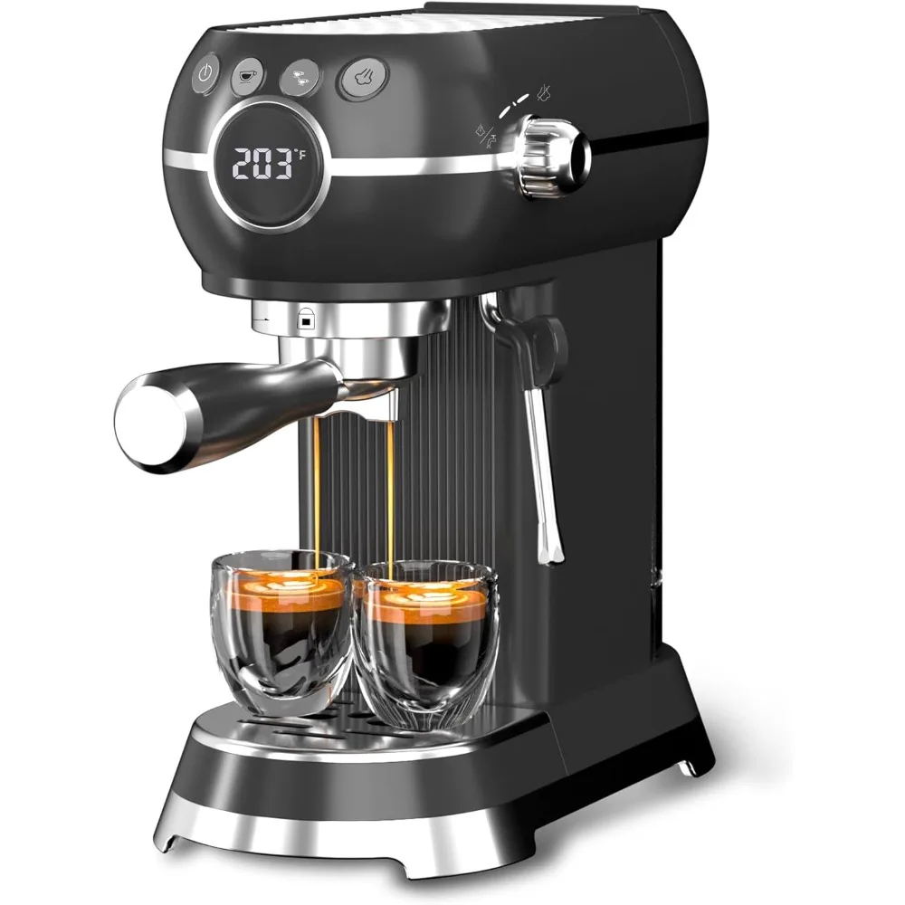 Compact 20Bar Espresso Machine with Milk Frother, 27oz Detachable Water Tank for Small Spaces, Quick Heat-Up Home Coffee Maker
Compact 20Bar Espresso Machine with Milk Frother, 27oz Detachable Water Tank for Small Spaces, Quick Heat-Up Home Coffee Maker