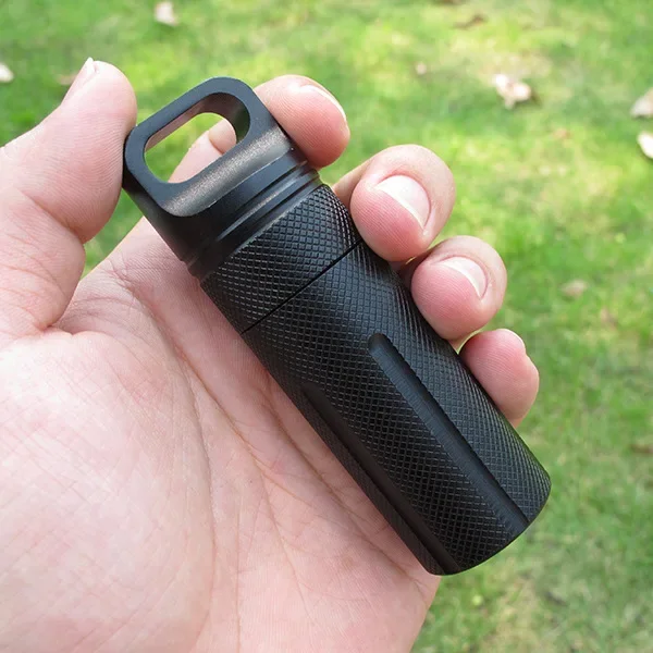 Aluminum Alloy Airtight Pill Container Bottle Portable Outdoor EDC Single Chamber Capsule Holder Waterproof Medicine Case Box
Aluminum Alloy Airtight Pill Container Bottle Portable Outdoor EDC Single Chamber Capsule Holder Waterproof Medicine Case Box