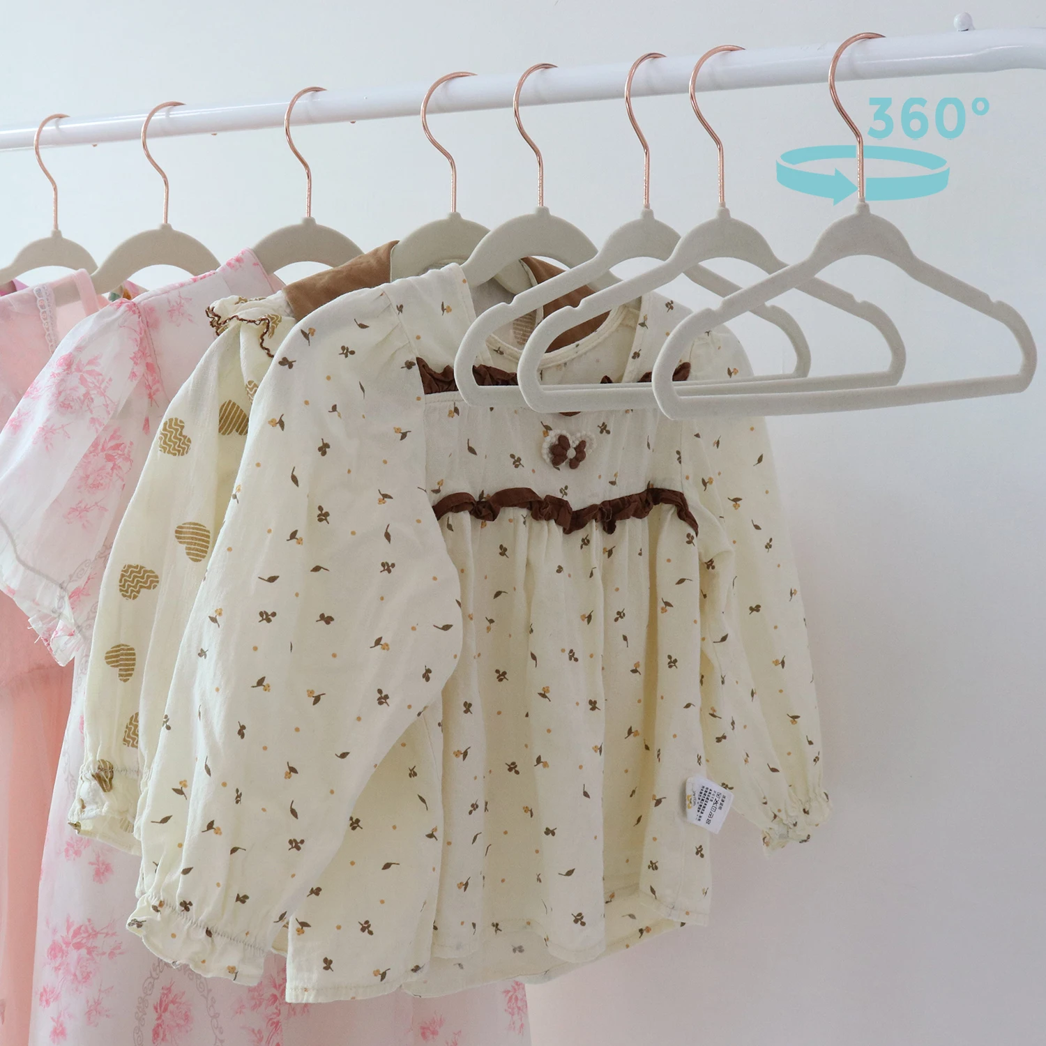30/50 Premium Kids Velvet Hangers - 14" Non-Slip Clothes Hangers for Kids & Preteens - Ultra Slim, Space-Saving, Strong & Durable Hangers with 360° Swivel Hook-Beige
30/50 Premium Kids Velvet Hangers - 14" Non-Slip Clothes Hangers for Kids & Preteens - Ultra Slim, Space-Saving, Strong & Durable Hangers with 360° Swivel Hook-Beige
