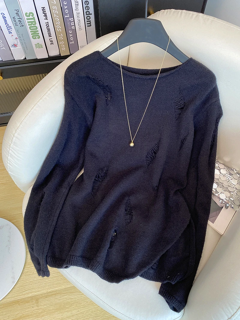 Pure Desire Sexy Hollow out Knitted Sweater Women's Autumn Design Unique Ele Cover up Split Long Sve Top
Pure Desire Sexy Hollow out Knitted Sweater Women's Autumn Design Unique Ele Cover up Split Long Sve Top