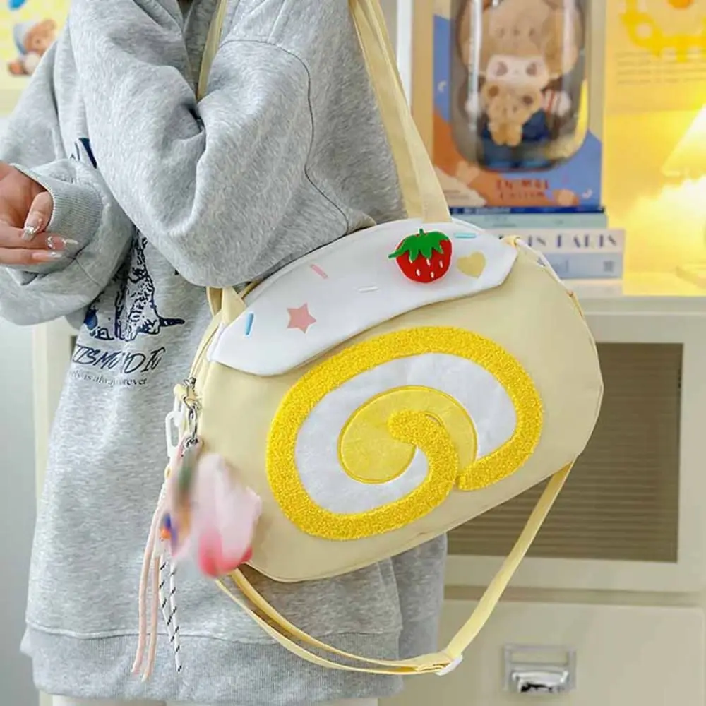 Cute Swiss Roll Strawberry Cake Bag Preppy Style Handbag Cartoon Shoulder Bag JK Lolita Doll Crossbody Bag Lady
Cute Swiss Roll Strawberry Cake Bag Preppy Style Handbag Cartoon Shoulder Bag JK Lolita Doll Crossbody Bag Lady