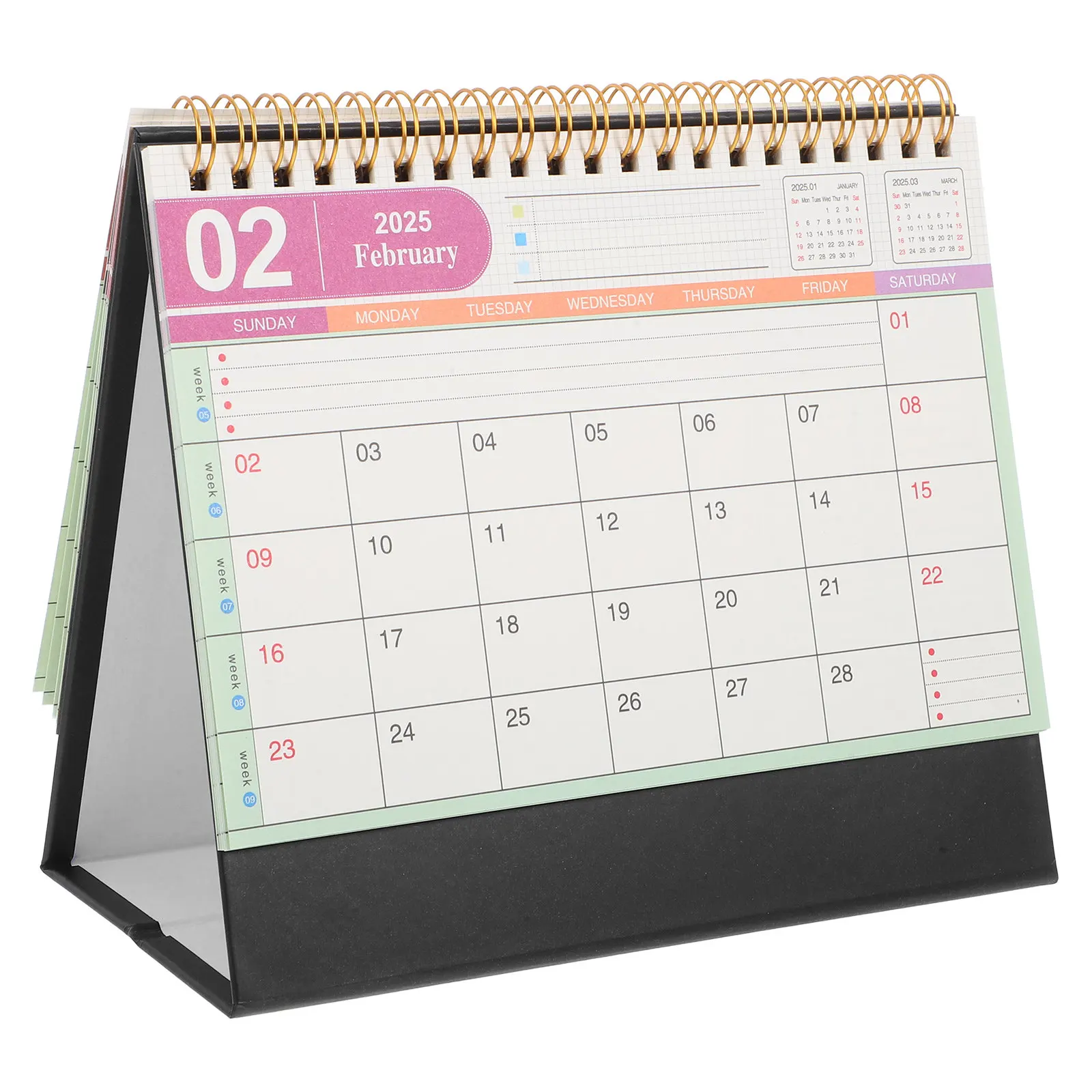 Office Colorful Tabletop Monthly Calendar Flip Desktop with Metal Rings Daily Use Counter
Office Colorful Tabletop Monthly Calendar Flip Desktop with Metal Rings Daily Use Counter