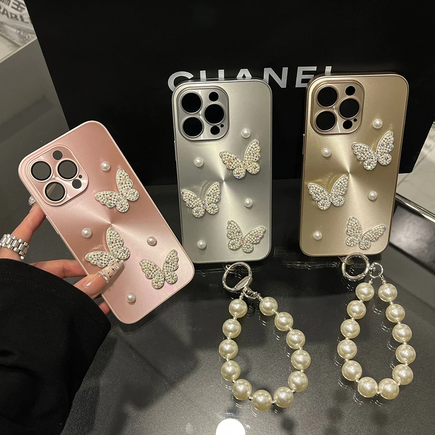 Stereo Pearl Butterfly phone case for iPhone 16 15 14 13 Pro 12 11 Max plus 16pro sparkling diamond phone case soft 15pro cover
Stereo Pearl Butterfly phone case for iPhone 16 15 14 13 Pro 12 11 Max plus 16pro sparkling diamond phone case soft 15pro cover
