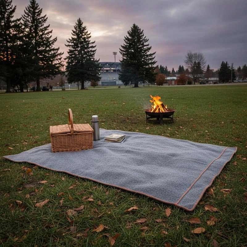 Outdoor Thermal Cover 64" x 88" For Picnics Hiking Sports Events, 80% Wool Heavy Duty Warmth Light Grey Twill Finish
Outdoor Thermal Cover 64" x 88" For Picnics Hiking Sports Events, 80% Wool Heavy Duty Warmth Light Grey Twill Finish