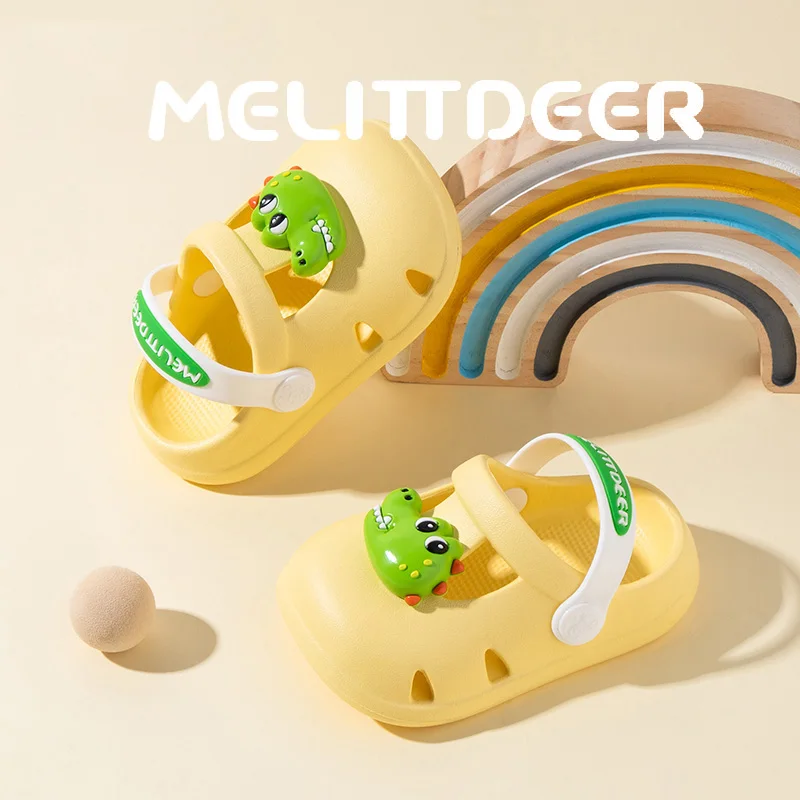 Сандалии MELITTDEER с мультяшными животными, летние сандалии для девочек и мальчиков, детские тапочки на весну и осень, для использования на открытом воздухе, быстросохнущие
Сандалии MELITTDEER с мультяшными животными, летние сандалии для девочек и мальчиков, детские тапочки на весну и осень, для использования на открытом воздухе, быстросохнущие