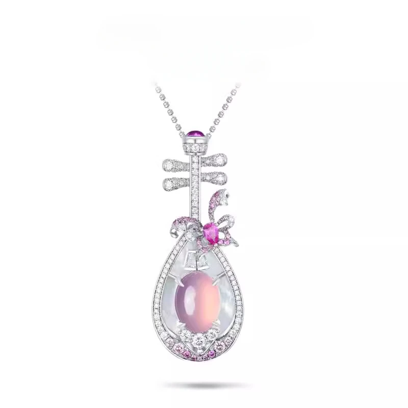 Bellux Fine Jewelry Series 925 Sterling Silver Synthetic Zircon New Chinese Style Purple Pipa Pendant
Bellux Fine Jewelry Series 925 Sterling Silver Synthetic Zircon New Chinese Style Purple Pipa Pendant