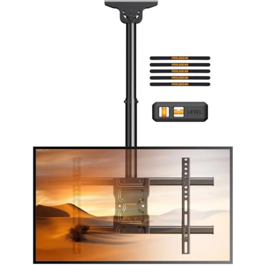 Ceiling TV Mount for 37-75 inch Flat or Curved TVs up to 99 lbs Full Motion Bracket with Swivel and Tilt Black Steel Max VESA 6
Ceiling TV Mount for 37-75 inch Flat or Curved TVs up to 99 lbs Full Motion Bracket with Swivel and Tilt Black Steel Max VESA 6