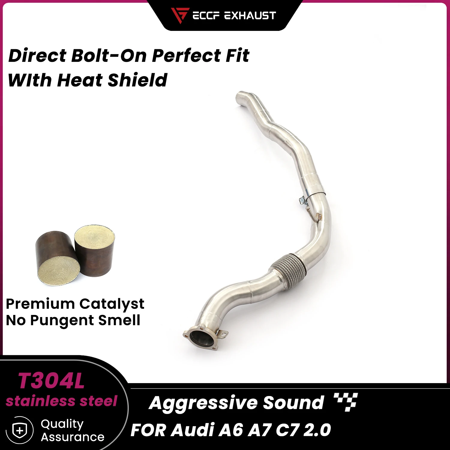 Stainless Steel Sports Front Pipe For Audi A6 A7 C7 2.0 Nice Collectr Aggressive Exhaust Sound High Flow Performance Upgrade
Stainless Steel Sports Front Pipe For Audi A6 A7 C7 2.0 Nice Collectr Aggressive Exhaust Sound High Flow Performance Upgrade