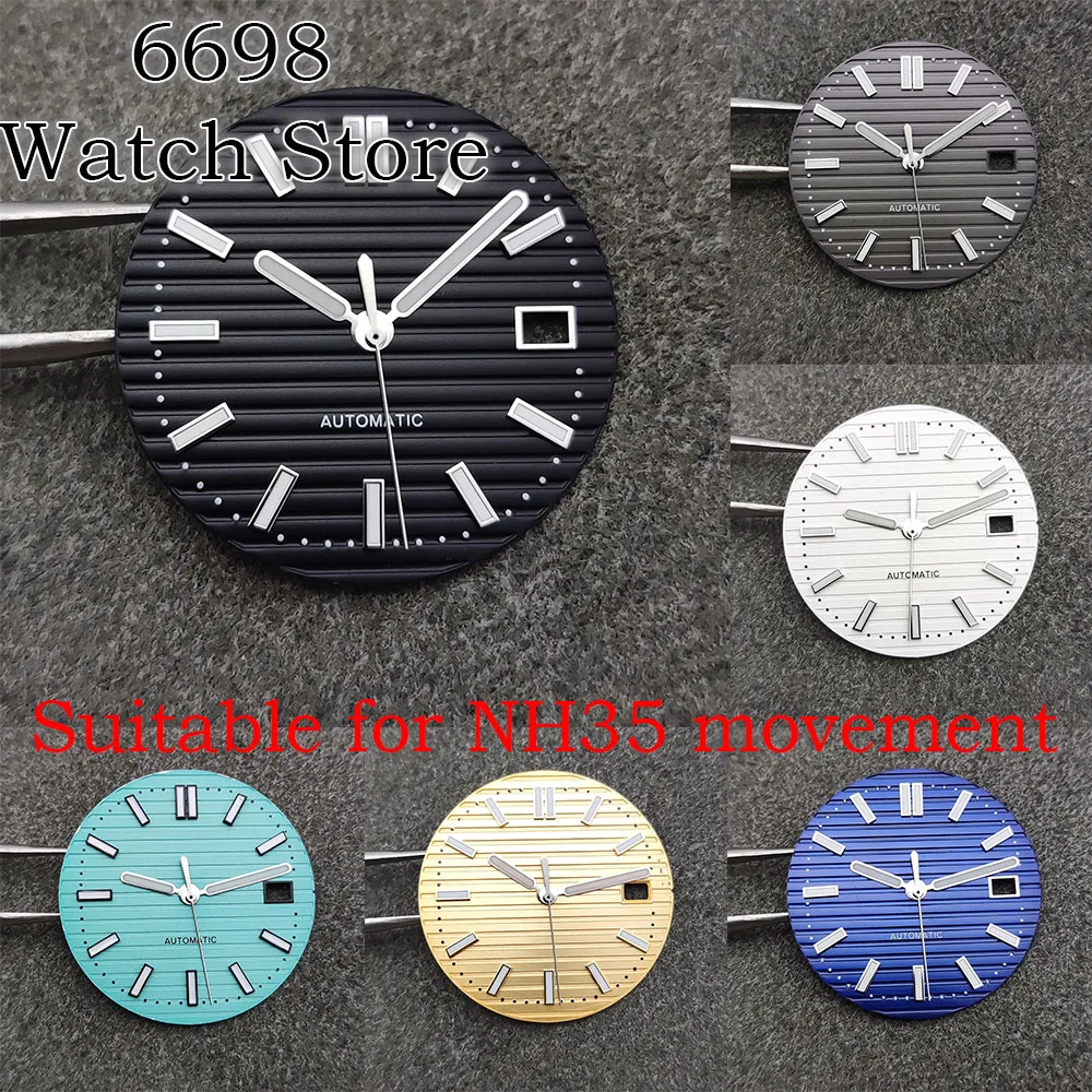 High quality 29.8mm NH35 dial NH35 hands blue-green luminescent compatible NH35 movement NH35 case watch accessories
High quality 29.8mm NH35 dial NH35 hands blue-green luminescent compatible NH35 movement NH35 case watch accessories