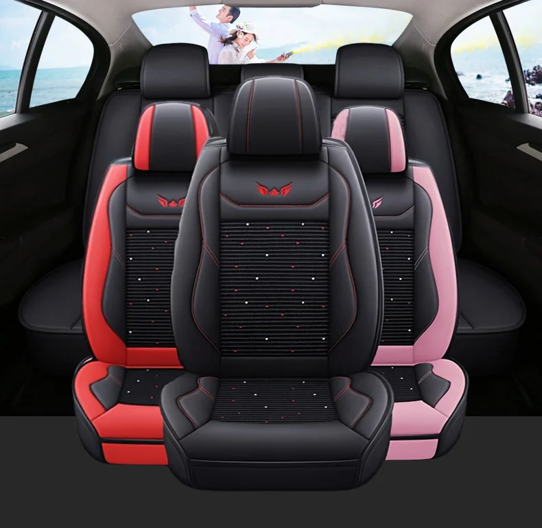5 Seat Universal Car Seat Covers Full Set Fully Surrounded By High-grade Faux Leather Seat Cushion For Most Sedens Trucks,SUV
5 Seat Universal Car Seat Covers Full Set Fully Surrounded By High-grade Faux Leather Seat Cushion For Most Sedens Trucks,SUV