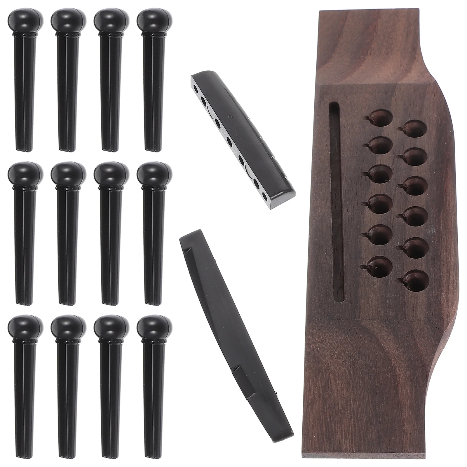 1 Set Acoustic Guitar Bridge 12 String Rosewood Saddle Nut Replacement Kit Stable Clear Tone Durable Guitar Bridge
1 Set Acoustic Guitar Bridge 12 String Rosewood Saddle Nut Replacement Kit Stable Clear Tone Durable Guitar Bridge